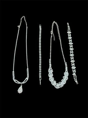 Silver-Tone Crystal and Rhinestone Jewelry